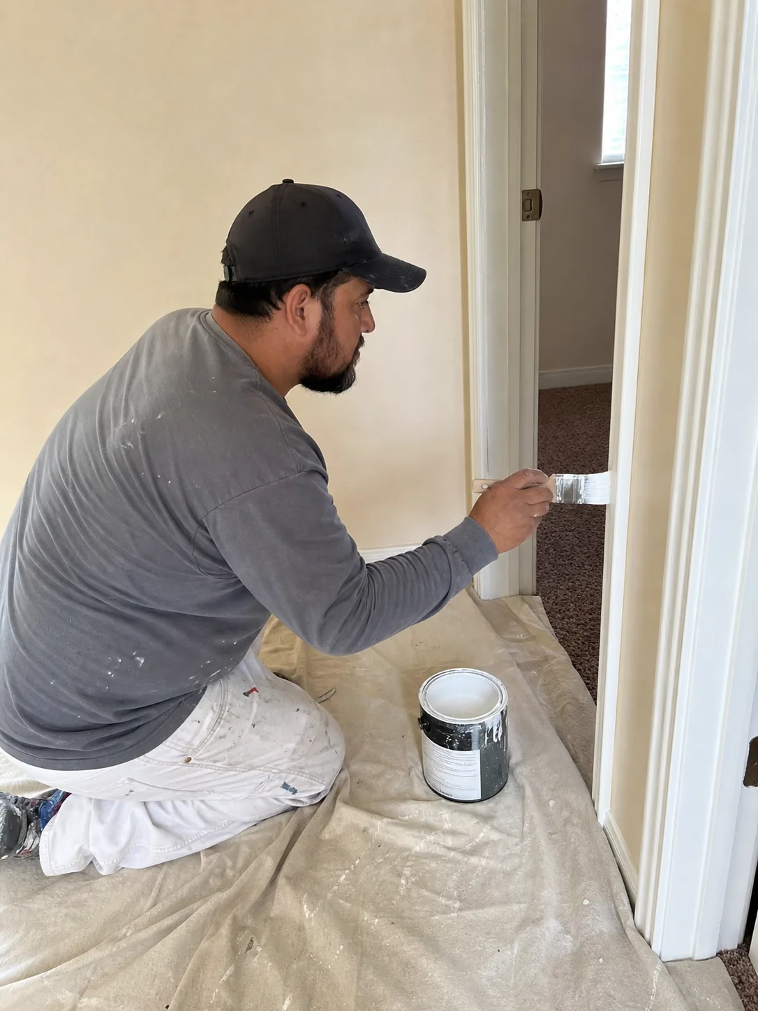Interior painting trim work Carlsbad New Mexico residential home Carlos